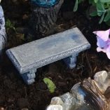 fairy accessory mini stone bench